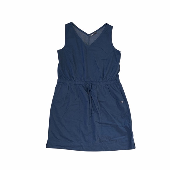 The North Face Dresses & Skirts - North Face Blue Aphrodite Cinch Waist V Neck Dress Size Large
